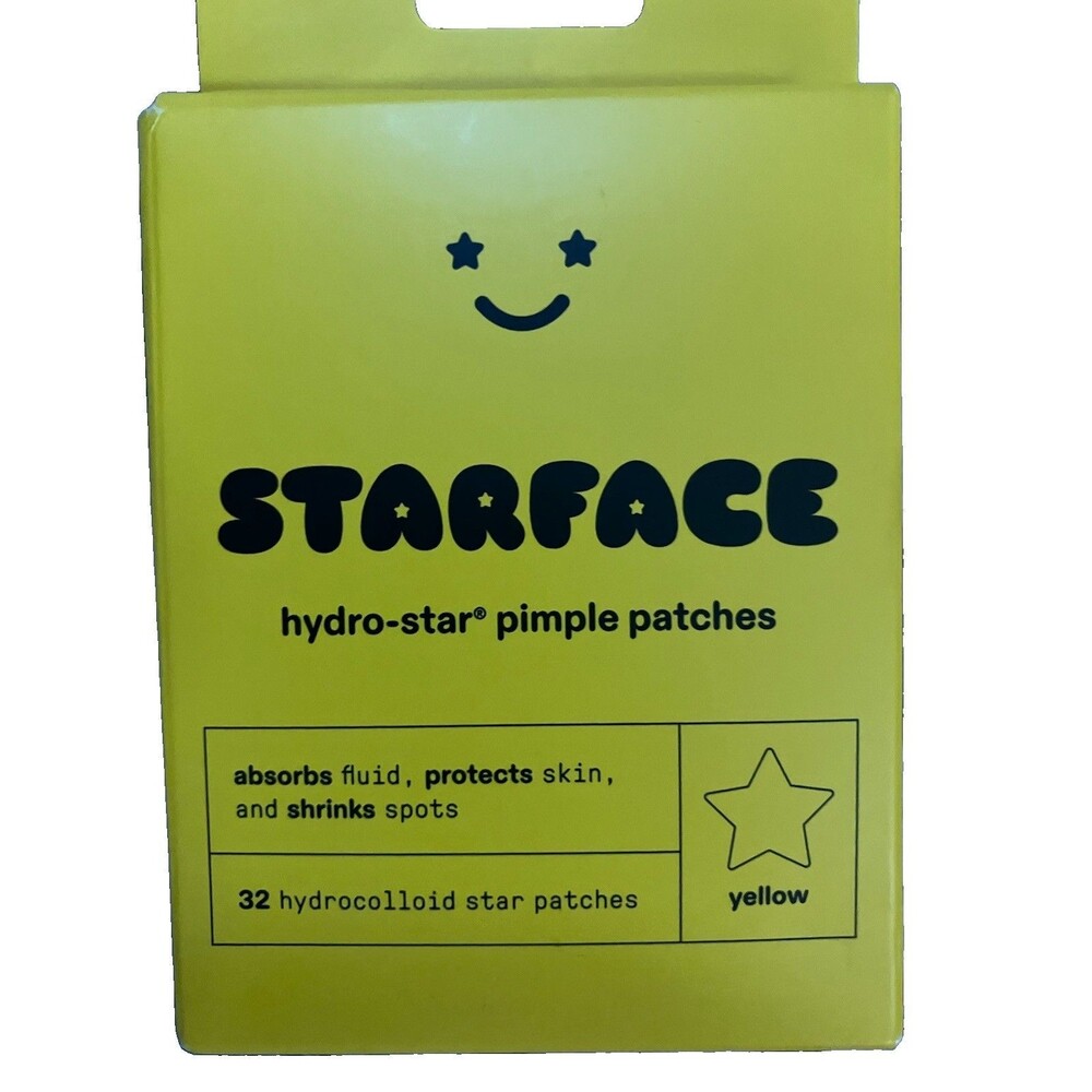 Starface Hydro-Stars Yellow Hydrocolloid Face Patches for Acne & Blemishes 32